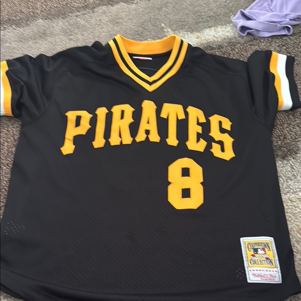 Mitchell & Ness Black and Gold Pirates Jersey